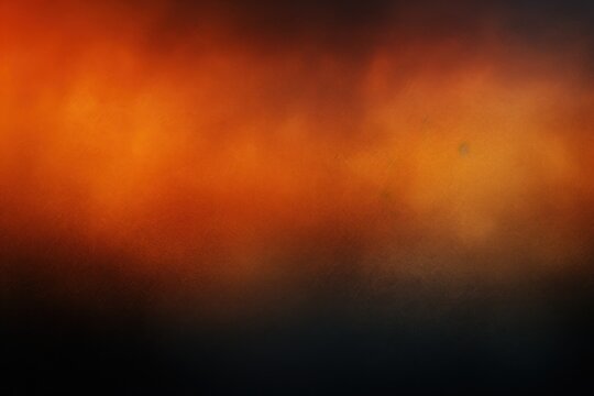 Orange black glowing grainy gradient background texture with blank copy space for text photo or product presentation 