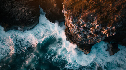 Sunset over the Madeira Seashore