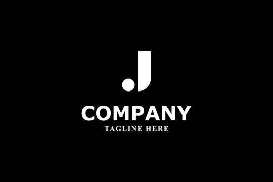 abstract letter j with black background logo