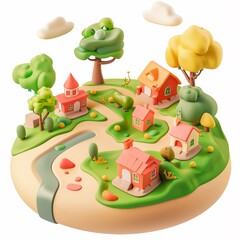 Naklejka premium icon illustratorClipart clay style of A highresolution of a cute, claystyle innovation model with intricate anatomical details, surrounded by a radiant energy field super detailed