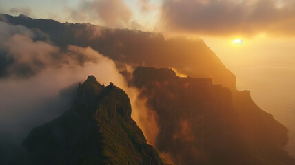 Sunrise in Mountains