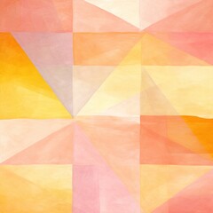 Peach and yellow pastel colored simple geometric pattern, colorful expressionism with copy space background, child's drawing, sketch 