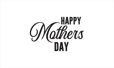 Fototapeta premium Happy Mothers Day typography poster. Happy Mothers Day lettering vector illustration.