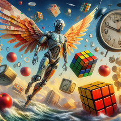 Generative AI, intricate and surreal images, surrealist pictorial scenes, modern surrealism abstract fantasy surrealism, fantasy and abstract, fantasy abstract art and surrealism, surrealism art image