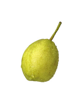 A fresh fruit pear on a white background