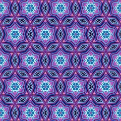 Futuristic flower seamless pattern