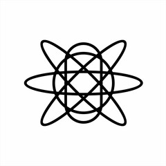 Abstract atom vector logo design.