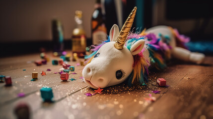 Naklejka premium Party unicorn