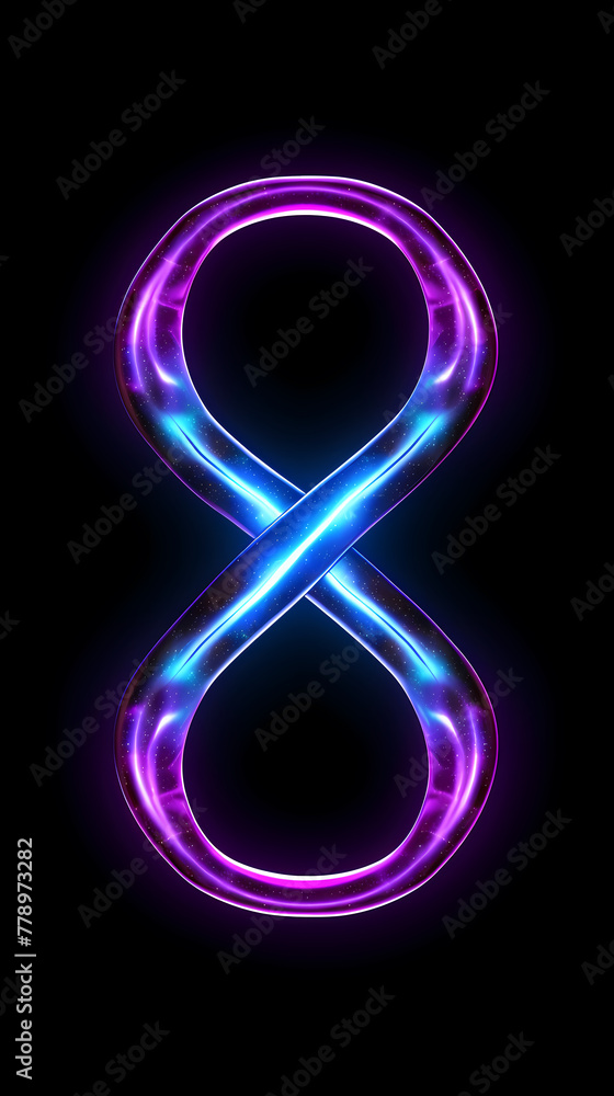 Canvas Prints 3d infinity symbol, beautiful glowing sign