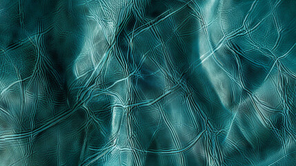 A seamless texture of smooth, teal leather, where the rich. 32k, full ultra HD, high resolution
