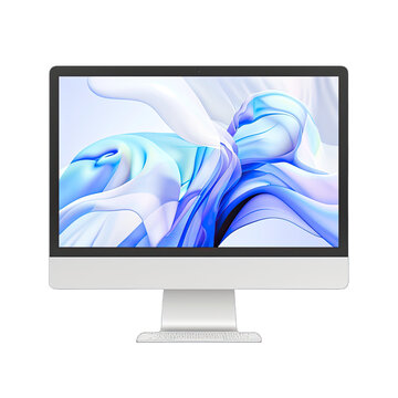 lcd tv monitor 3d rendered illustration png isolated on white background