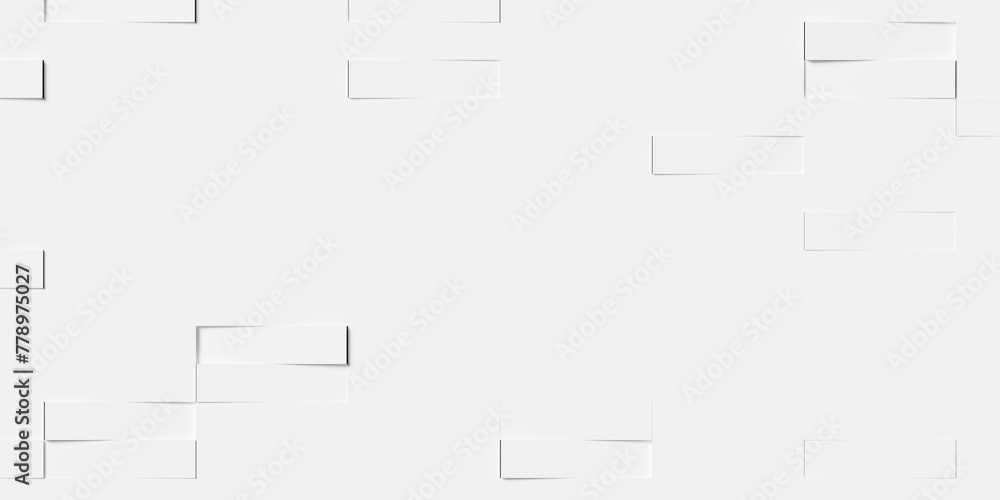 Poster sparsely positioned rotated horizontal white rectangle boxes or bricks block background wallpaper ba