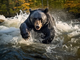 Black bear in river - 778975666