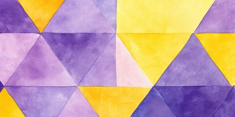 Purple and yellow pastel colored simple geometric pattern, colorful expressionism with copy space background, child's drawing, sketch 