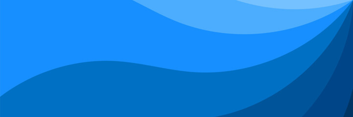 panoramic dynamic wave pattern background with gradient blue color