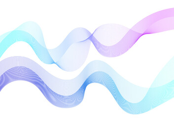 Wave line of the many colored. Abstract wavy stripes on a white background. Abstract wave element for design.