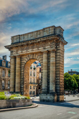 Iconic Roman-style stone arch, built in the 1750s as a symbolic entrance to the city of Bordeaux....