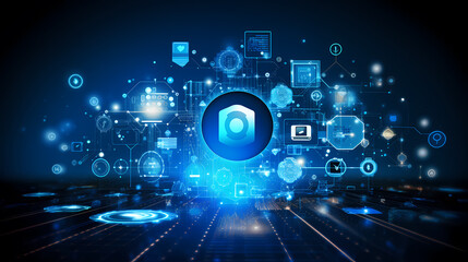 Fototapeta premium High tech design concept background