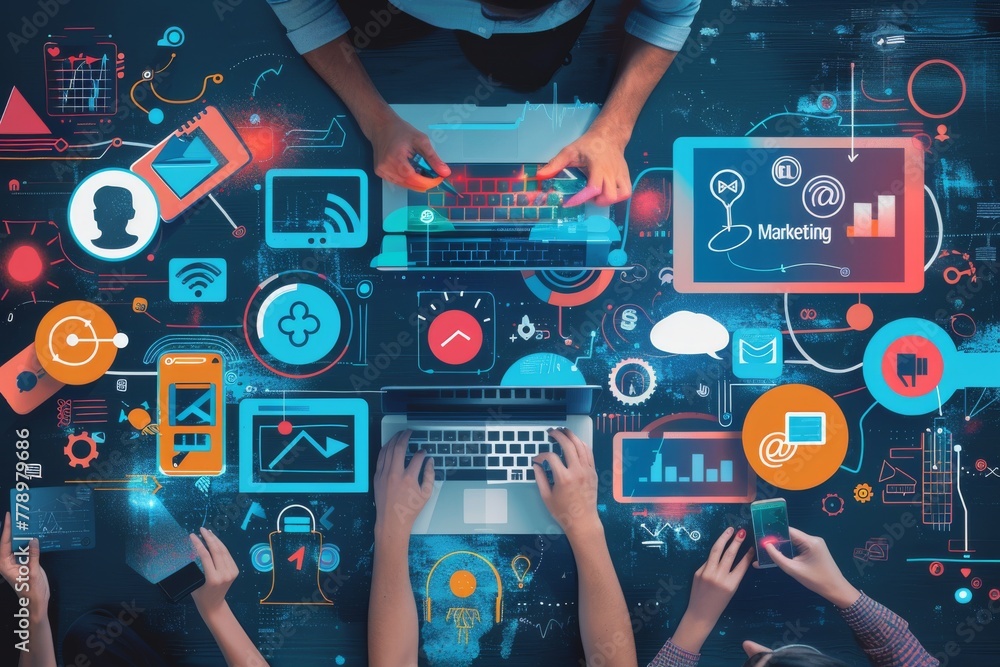 Poster maximizing marketing impact with advanced digital advertising tools: strategies for effective progra