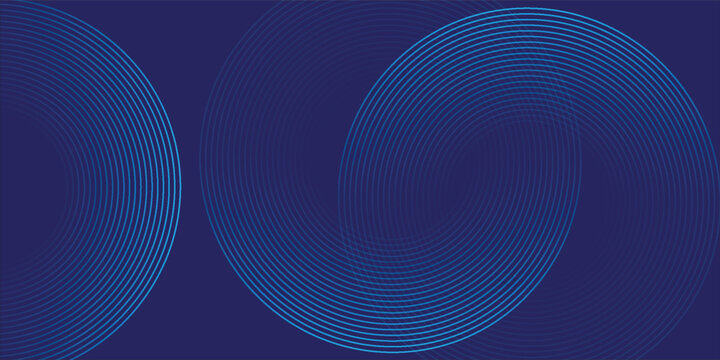 Abstract blue glowing geometric lines on dark blue background. vektor illustration
