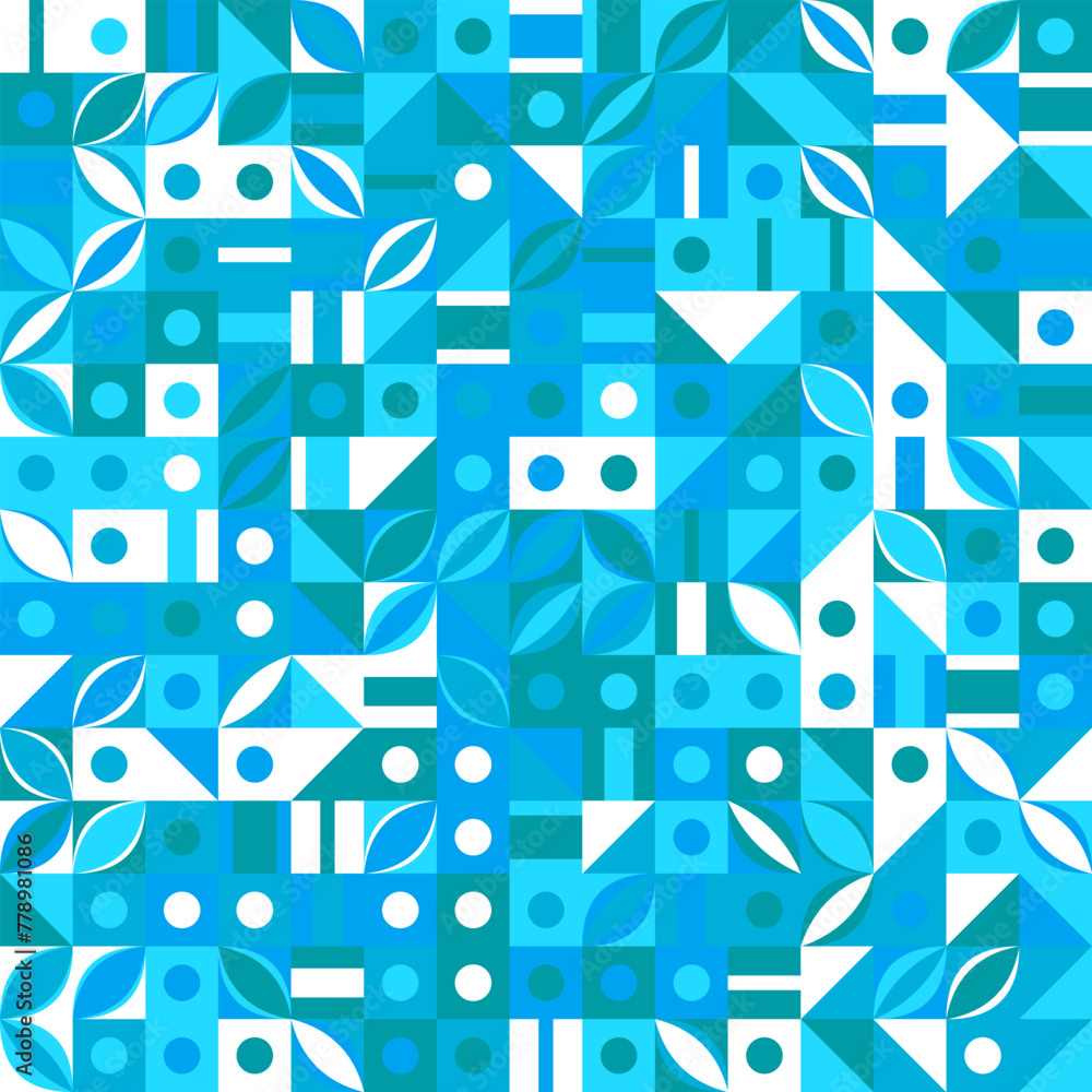 Aufkleber colorful random mosaic pattern background - abstract vector illustration