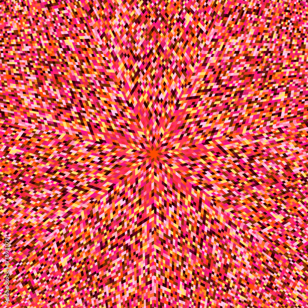 Poster abstract geometrical dynamic burst mosaic pattern background design - hypnotic circular vector graph