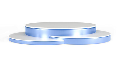 Podiums with production background 3d rendering