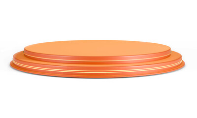 Podiums with production background 3d rendering