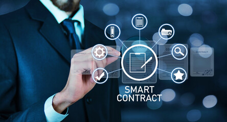 Smart Contract concept. Business. Technology