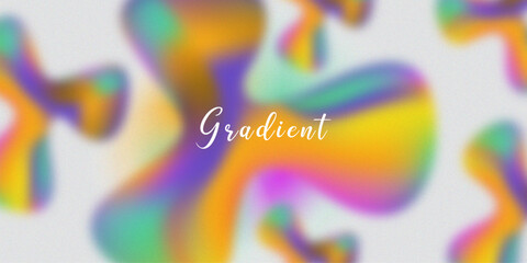 Vector soft blurred colorful abstract gradient background template with grainy texture. Liquid gradient background design.