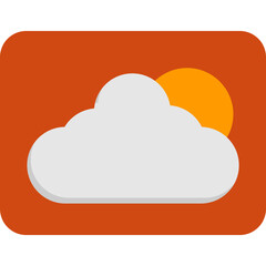 Fototapeta premium Cloud and Sun Icon