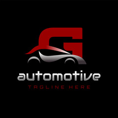 Letter G Car Automotive Logo Design Vector