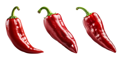 Red pepper isolated on transparent background