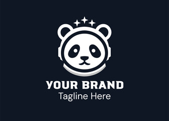 Space Panda Logo. Brand Identity