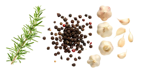 Fotobehang Isolated herbs and spices on white © Kstock