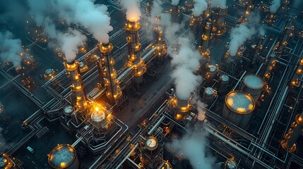 Capture the power and energy of industrial utilities such as power plants refineries