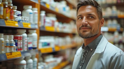 Fototapeta premium Explore the art of pharmaceutical marketing and advertising as you document the promotion of prescription