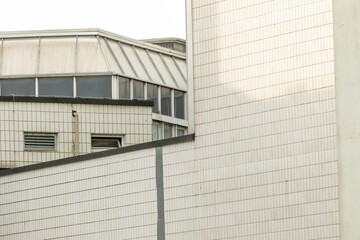 Obraz premium poorly maintained apartment building facade from the 70s
