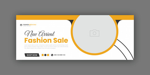 Fashion sale social media facebook cover template
