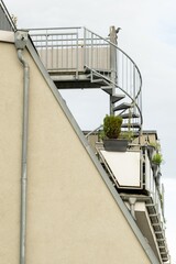 fire escape on modern residential building