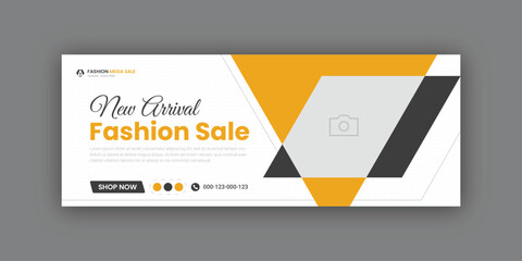 Fashion sale social media facebook cover template