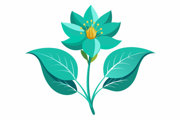 Fototapeta na wymiar Amarnath-wild-turquoise-flower vector illustration 