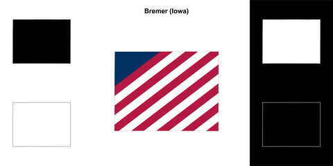 Bremer County (Iowa) outline map set