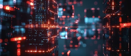 Fototapeta premium The application of AI technology can improve businesses in a variety of ways, including data processing, improving decision-making, developing innovative products, automating processes, and boosting