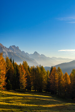 Landscape near Sella di Razzo and Sella di Rioda pass, Carnic Alps, Friuli-Venezia Giulia, Italy