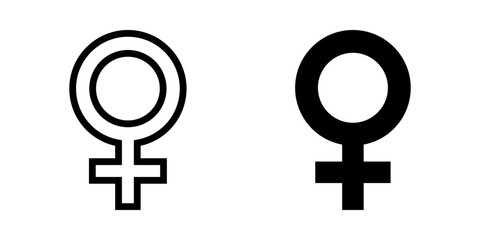 Obraz premium Female icon. flat illustration of vector icon for web