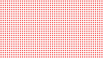 Red polka dots on a white background - obrazy, fototapety, plakaty