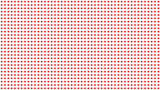 Red polka dots on a white background