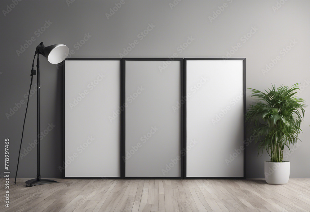 Poster poster frames template workspace mock up background