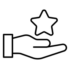 Golden opportunity icon with hands and stars